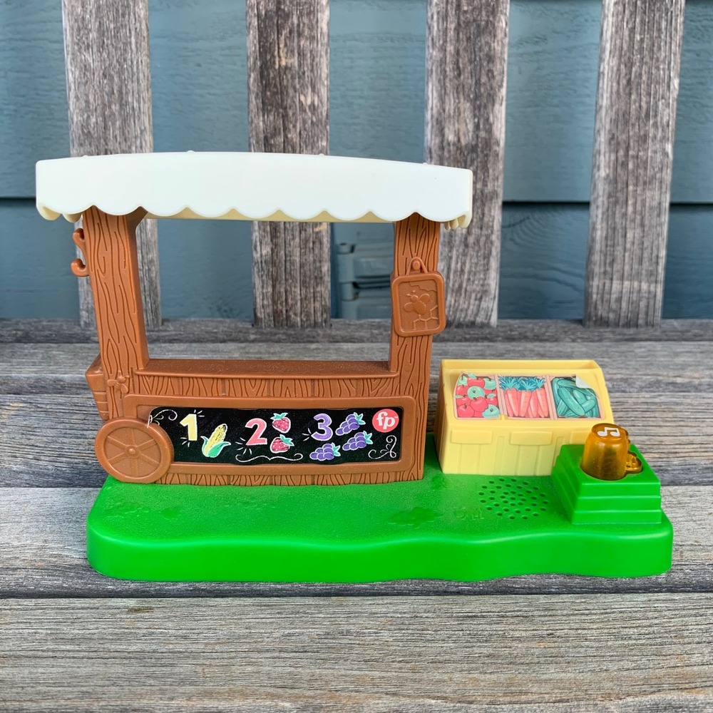 Fisher-Price Little People Farmers Market Playset Lights Sounds HCC65 Green 2021